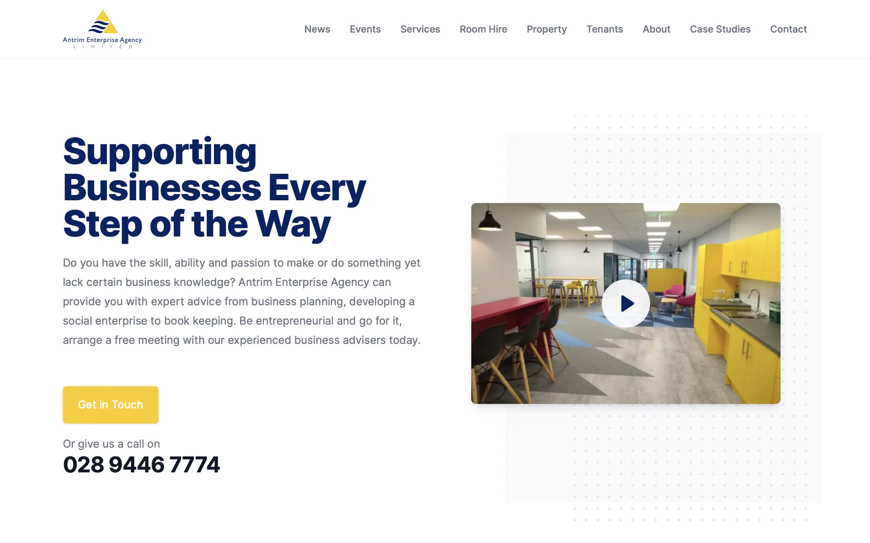 Antrim Enterprise Agency website