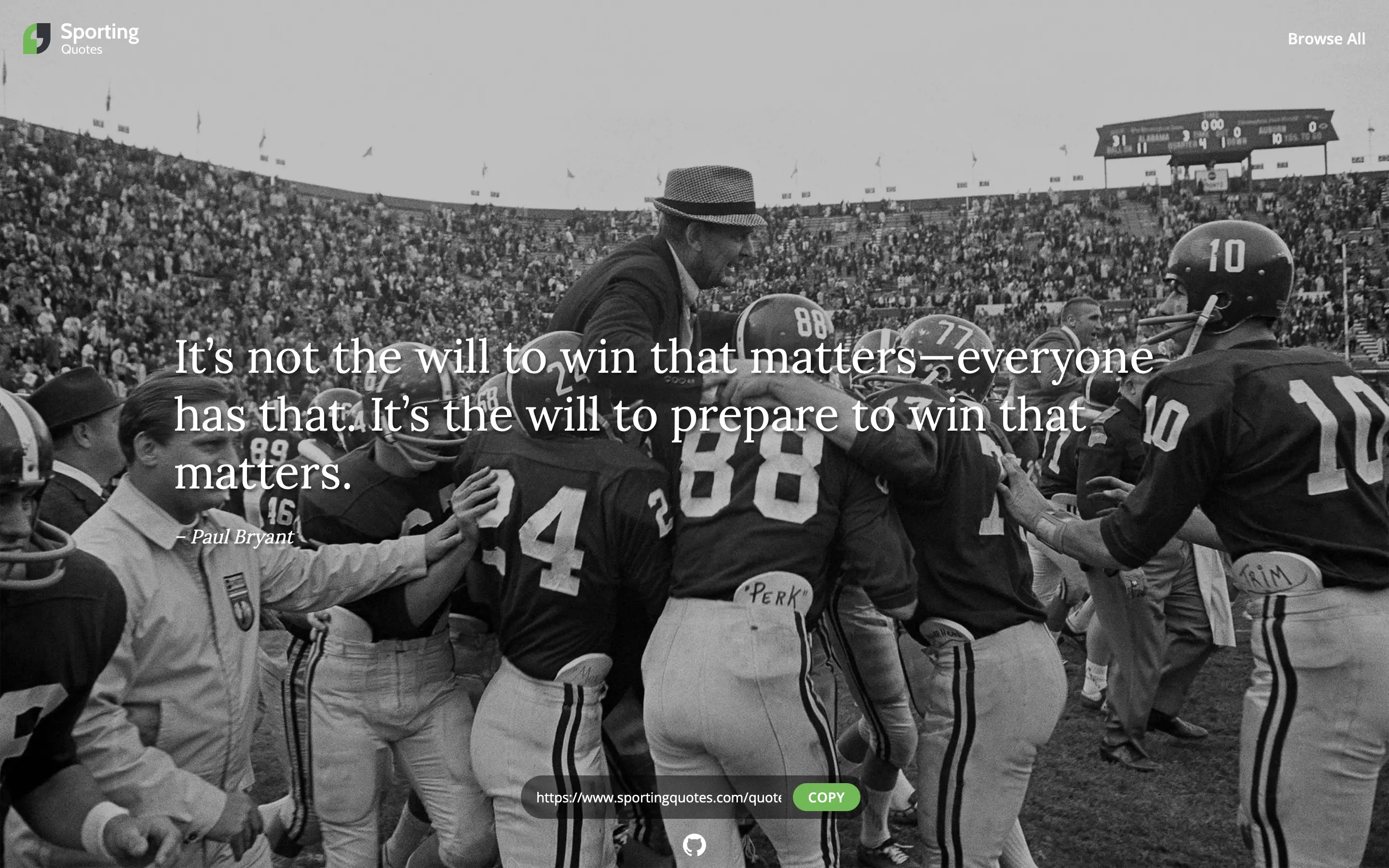 Sporting Quotes website